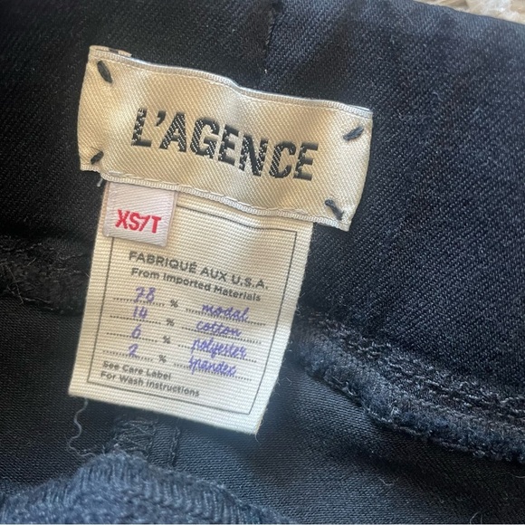 L'AGENCE Rochelle Coated Jean Size: X-Small COLOR: BLACK COATED SUPER STRETCH - Picture 6 of 10
